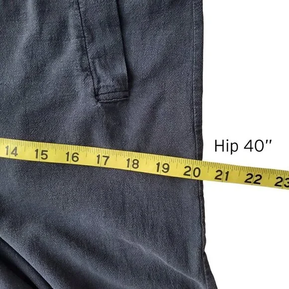 Lagenlook Lightweight Overalls Adjustable Cropped Charcoal Grey Size S/M - Picture 10 of 16